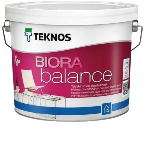 farba zmywalna  Teknos Biora Balance Pełen Mat Farba Lateksowa 2,7L
