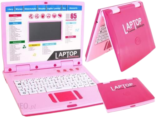 laptop edukacyjny  Hh Poland Laptop Edukacyjny Dla Dzieci 65 Programów Usb Pl Różowy