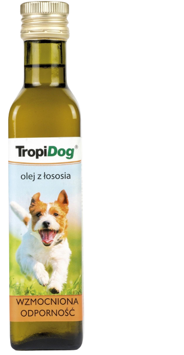 olej z łososia dla psa  Tropidog Olej z Łososia dla psa Odporność 250ml