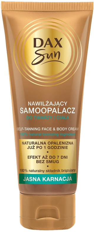 samoopalacz do twarzy   Dax Sun Nawilżający samoopalacz do twarzy i ciała do jasnej karnacji 75ml