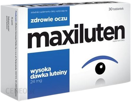 skuteczne tabletki na poprawe wzroku  Maxiluten 30 tab