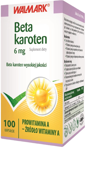 tabletka z beta karotenem WALMARK Beta-Karoten 6mg 100 kapsułek