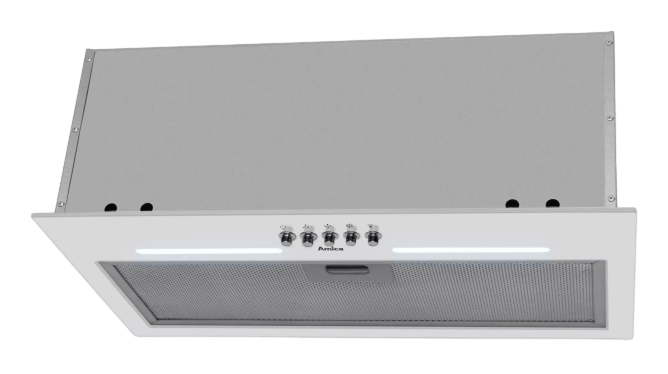 okap do zabudowy,marki Amica biały